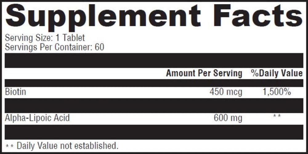 Protocols For Health, ALA CR 60 Tablets Ingredients