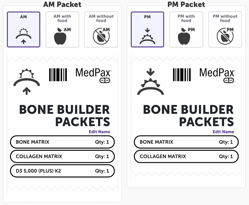 Protocols For Health, Bone Builder Pax 30 Daily Packs