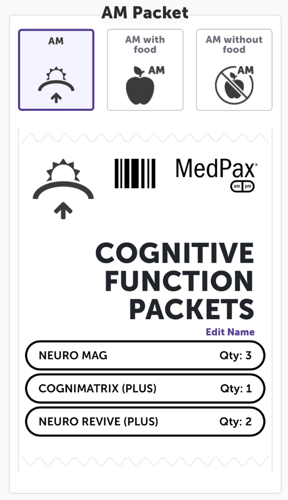 Protocols For Health, Cognitive Function Pax 30 Daily Packs