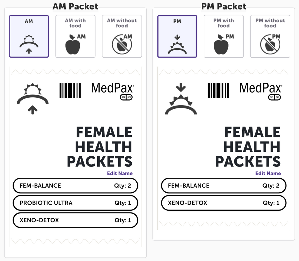 Protocols For Health, Female Health Pax 30 Daily Packs