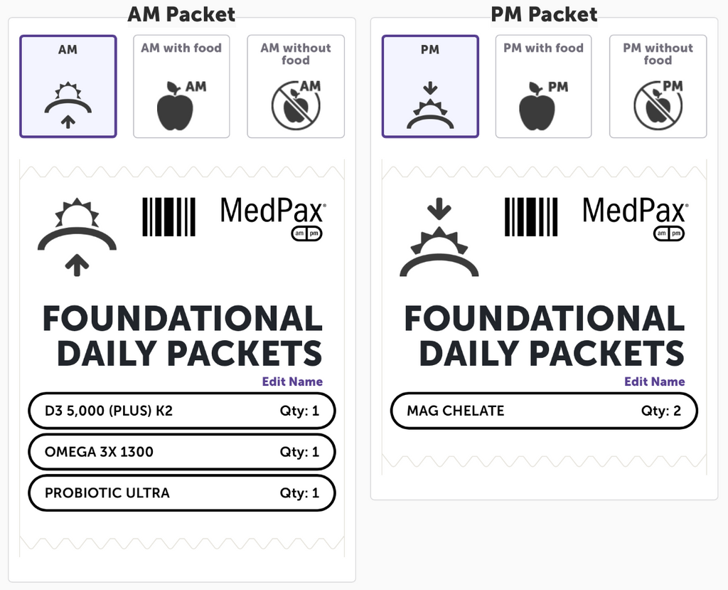 Protocols For Health, Foundational Daily Pax 30 Daily Packs