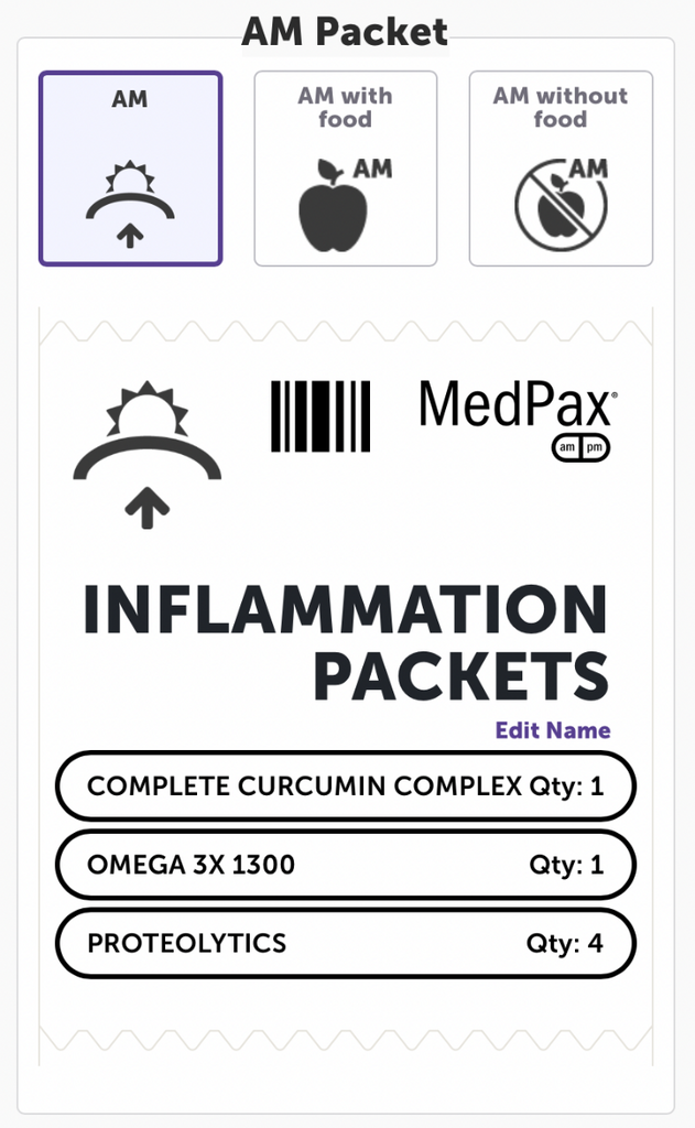 Protocols For Health, Inflammation Pax 30 Daily Packs