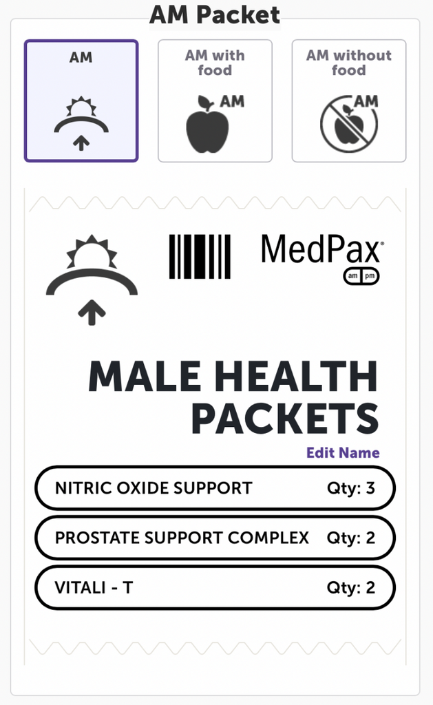 Protocols For Health, Male Health Pax 30 Daily Packs