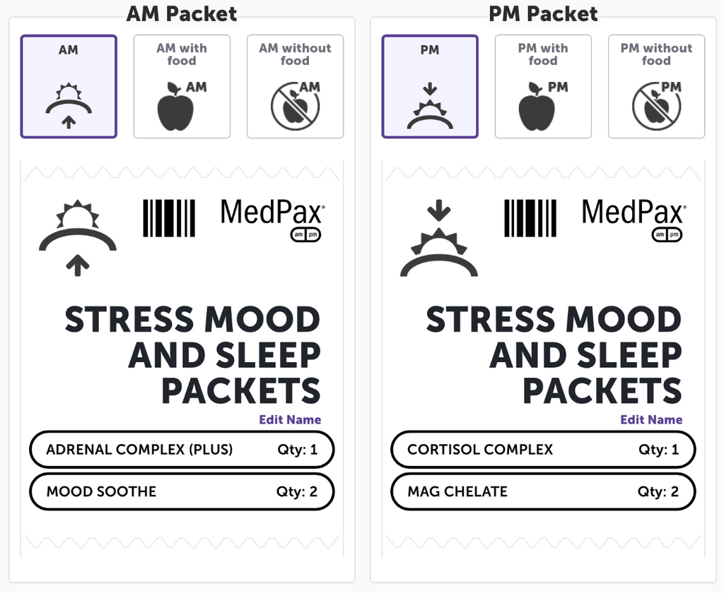 Protocols For Health, Stress - Mood & Sleep Pax 30 Daily Packs